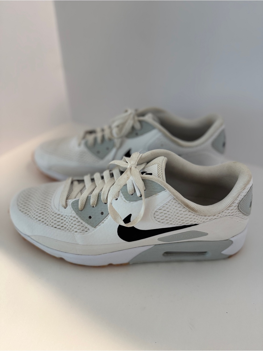 Size 12 Nike Air Max 90 G Golf Men’s Shoes White Gum Black